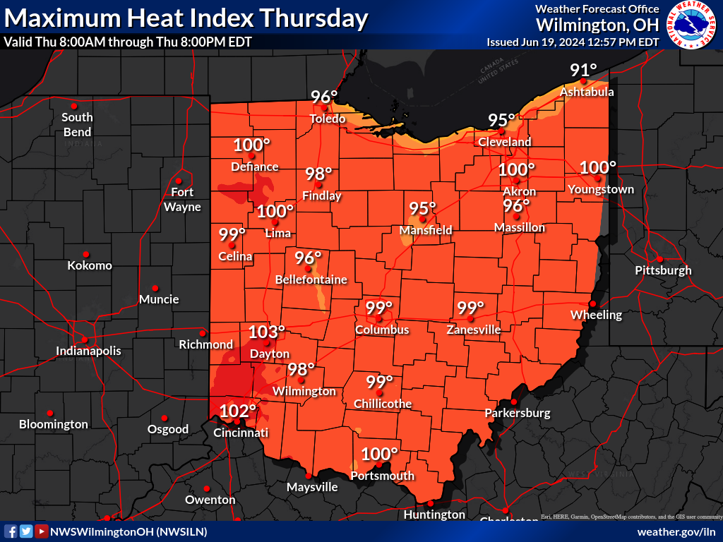 Intense Ohio heatwave brings advisories and threat of severe storms ...