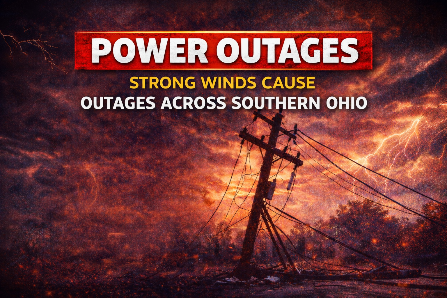Strong winds cause widespread power outages across southern Ohio