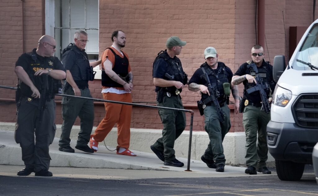 George Wagner IV, seen here leaving the Pike County Courthouse following a September 2022 trial, where he was convicted of 22 charges for his alleged involvement in the 2016 Rhoden murders.